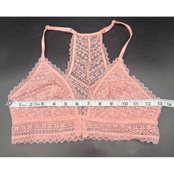 Victorias Secret Pink Womens Lace Bralette Bra Front Closure Adj Straps Size M - Picture 4 of 11